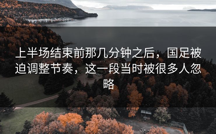 上半场结束前那几分钟之后，国足被迫调整节奏，这一段当时被很多人忽略